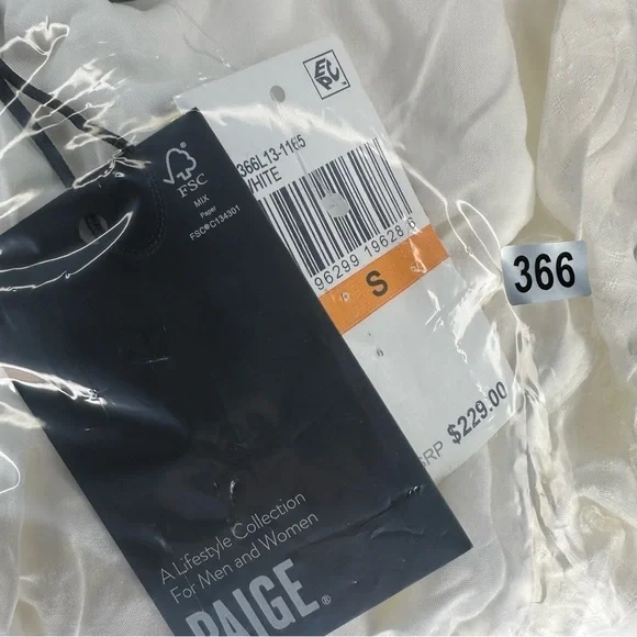 NWT PAIGE Paradis Mini Dress in White Size Small Retail $229 - Picture 9 of 9